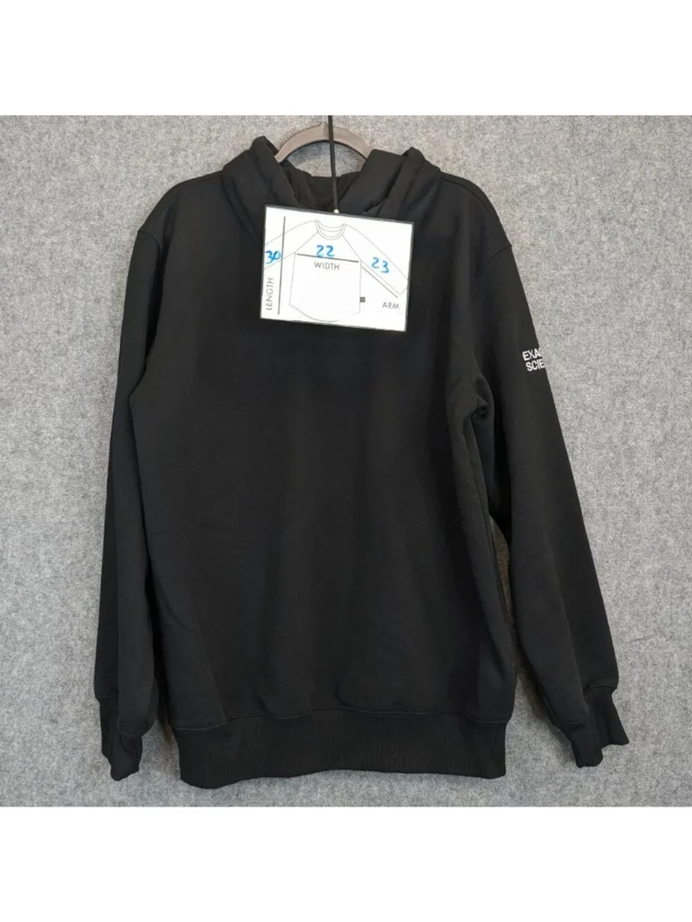 Carhartt Mens Medium Rain Defender Loose Fit Black Hoodie w Exact Sciences Logo - Picture 9 of 9